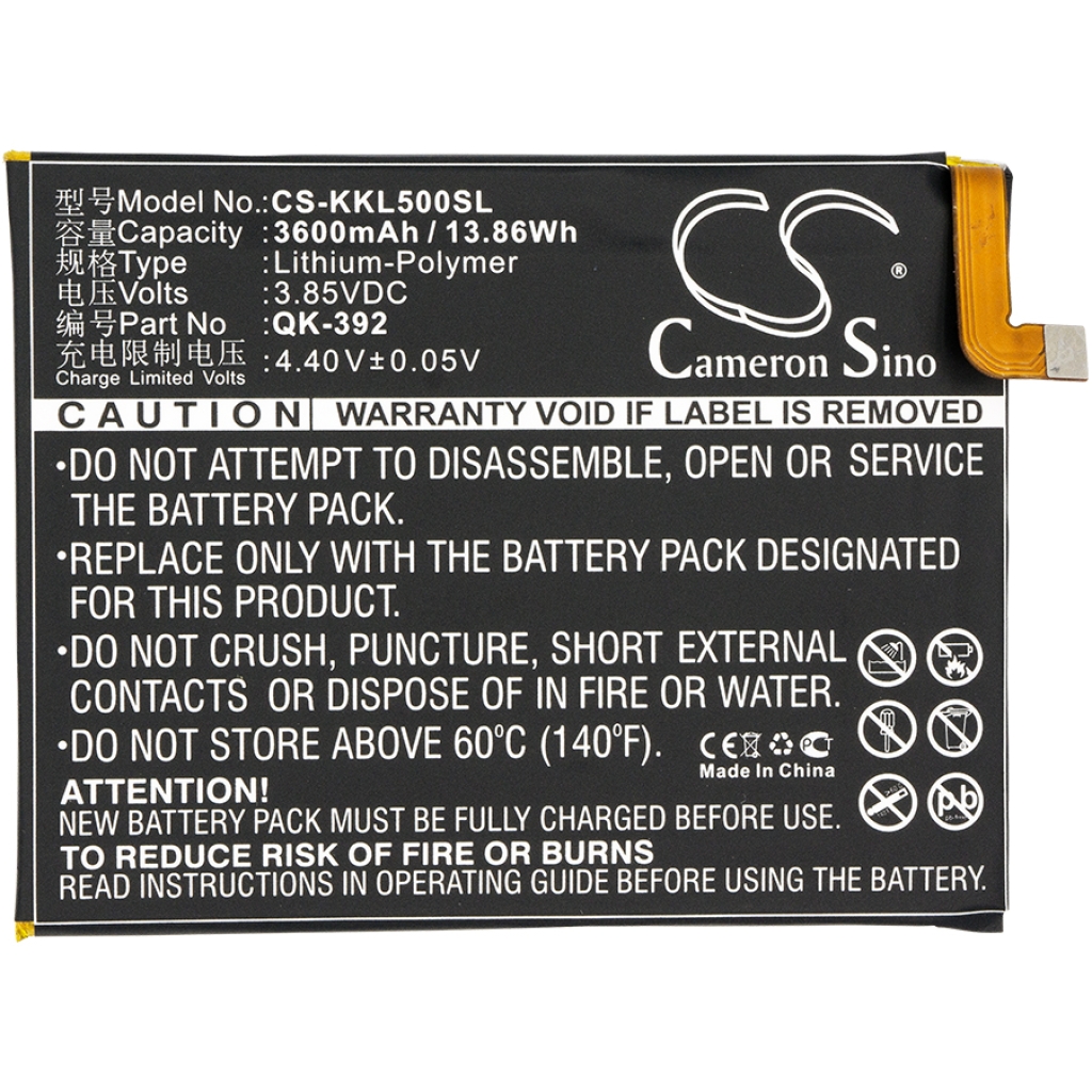 Matkapuhelimen akku 360 Q5 Plus (CS-KKL500SL)
