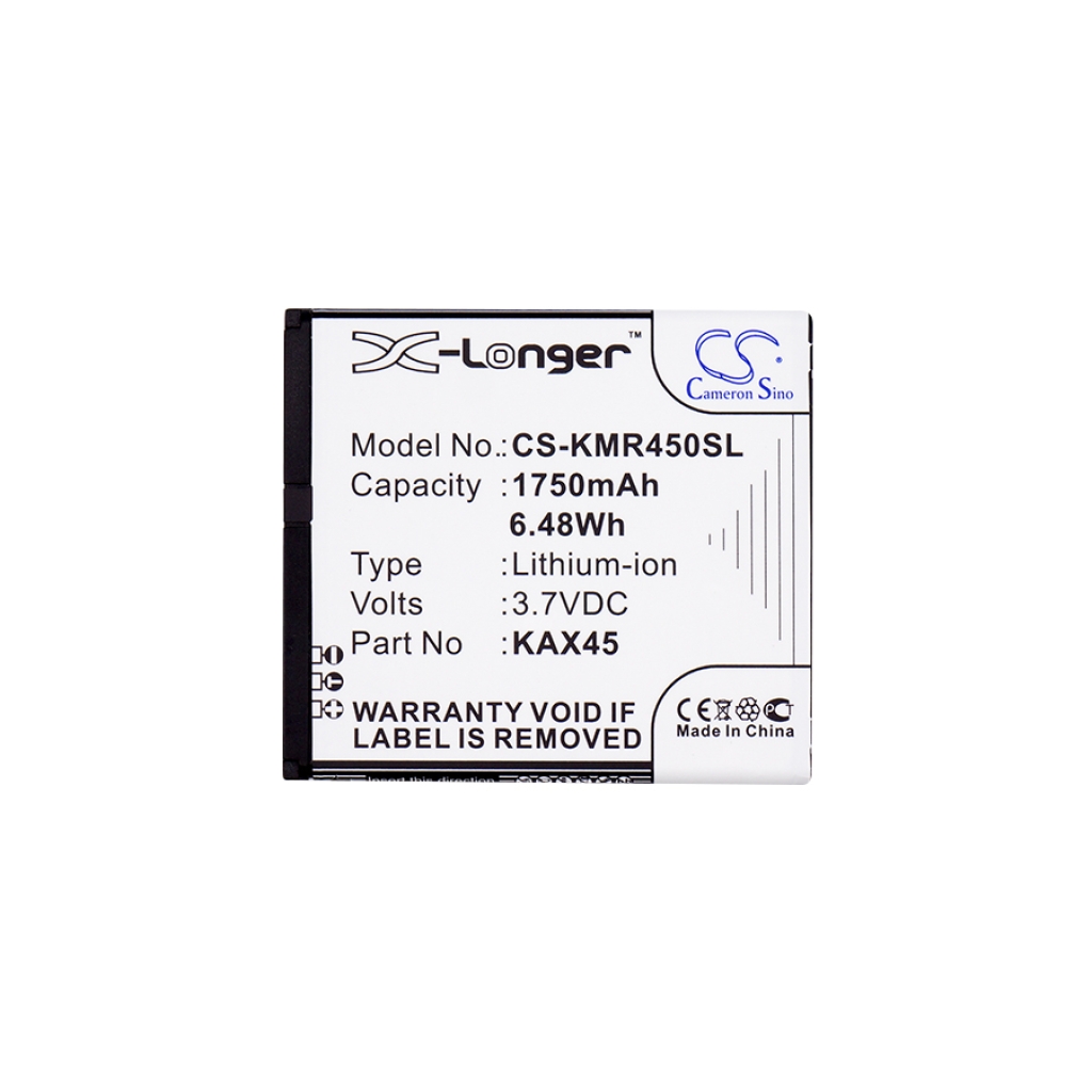 Yhteensopiva akun vaihto Kazam KAX45,KAX45-XJFA007879