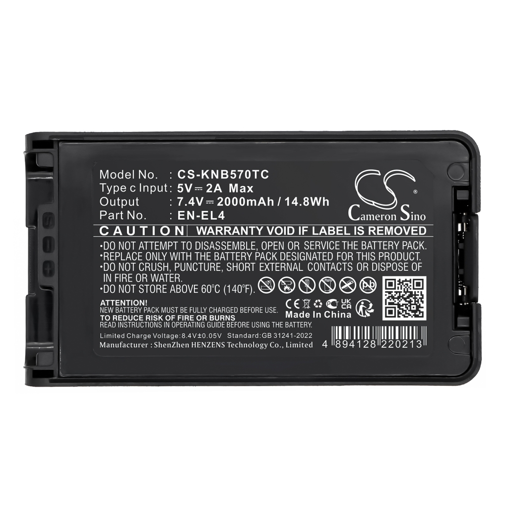 Kaksisuuntaisen radion akku Kenwood NX3220