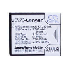 Yhteensopiva akun vaihto K-Touch TBE5707B,TBL5995A