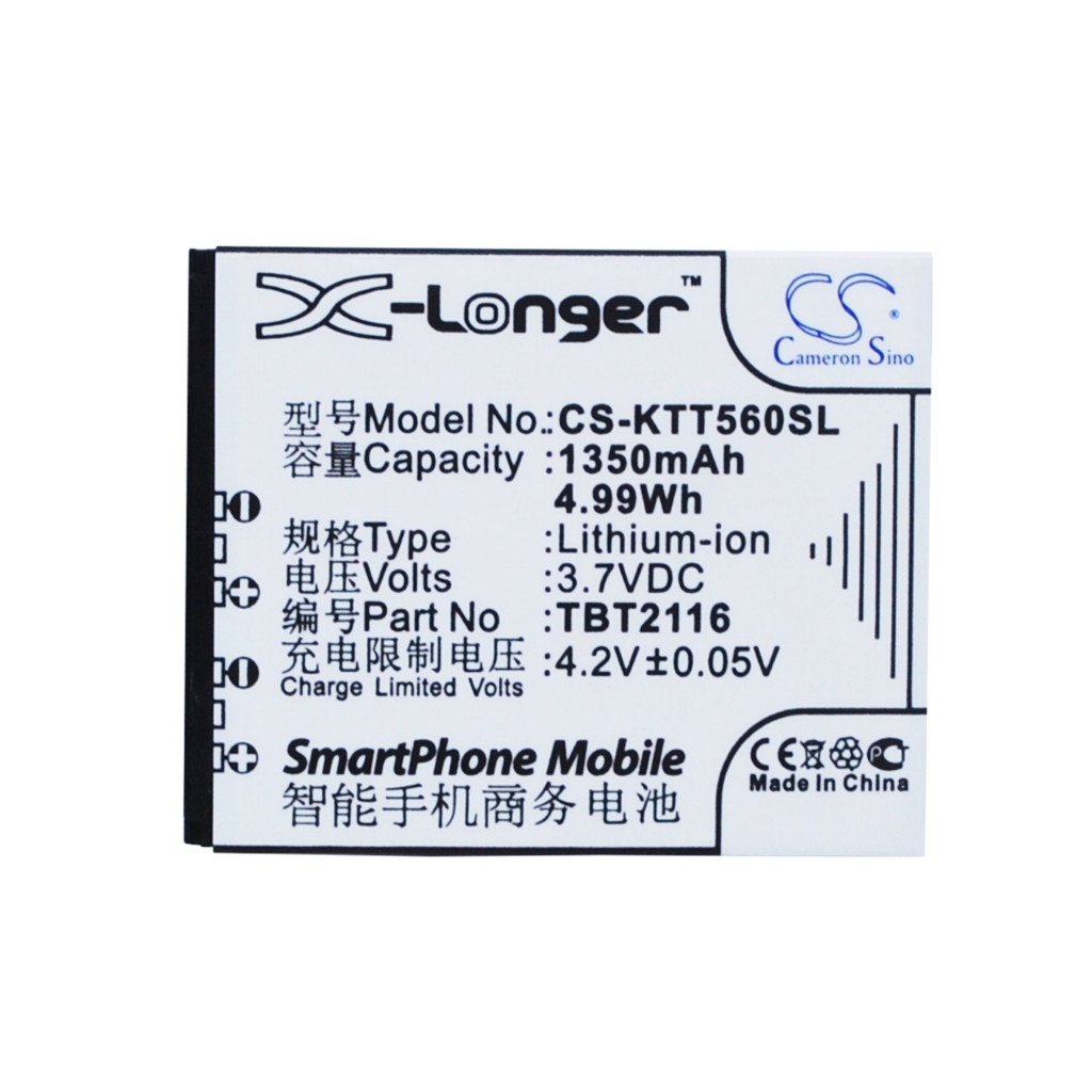 Akku yhteensopiva K-Touch CS-KTT560SL