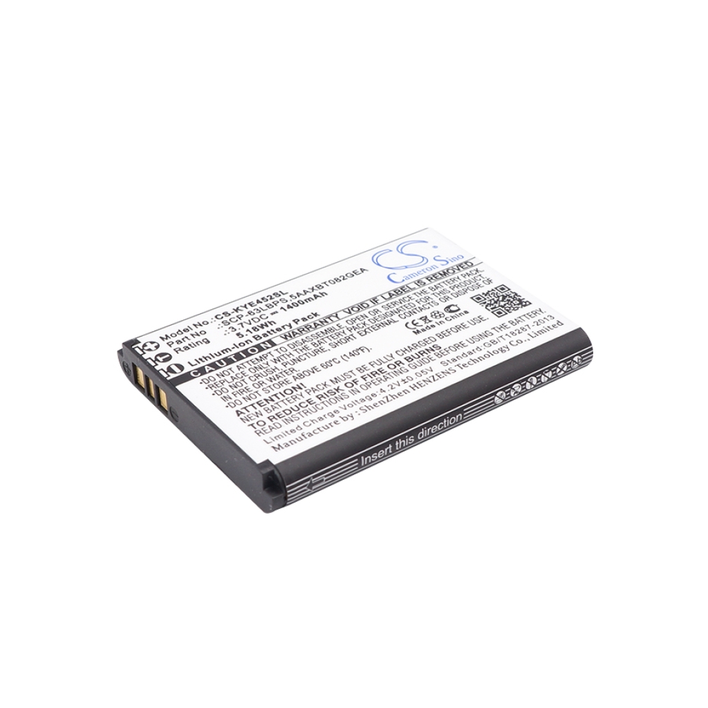 Yhteensopiva akun vaihto Kyocera 5AAXBT082GEA,SCP-63LBPS