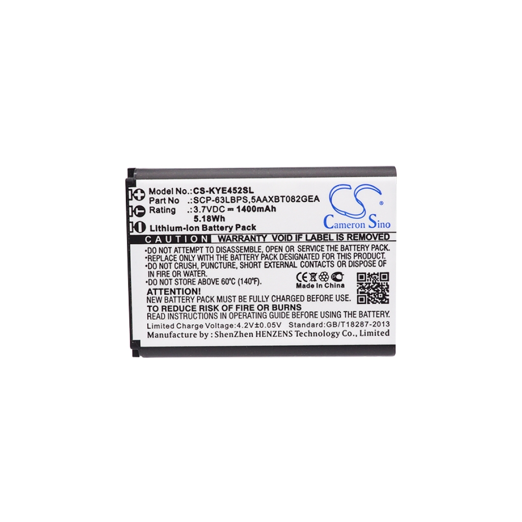 Yhteensopiva akun vaihto Kyocera 5AAXBT082GEA,SCP-63LBPS