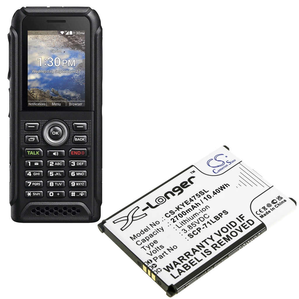 Yhteensopiva akun vaihto Kyocera 5AAXBT108GEA,SCP-71LBPS