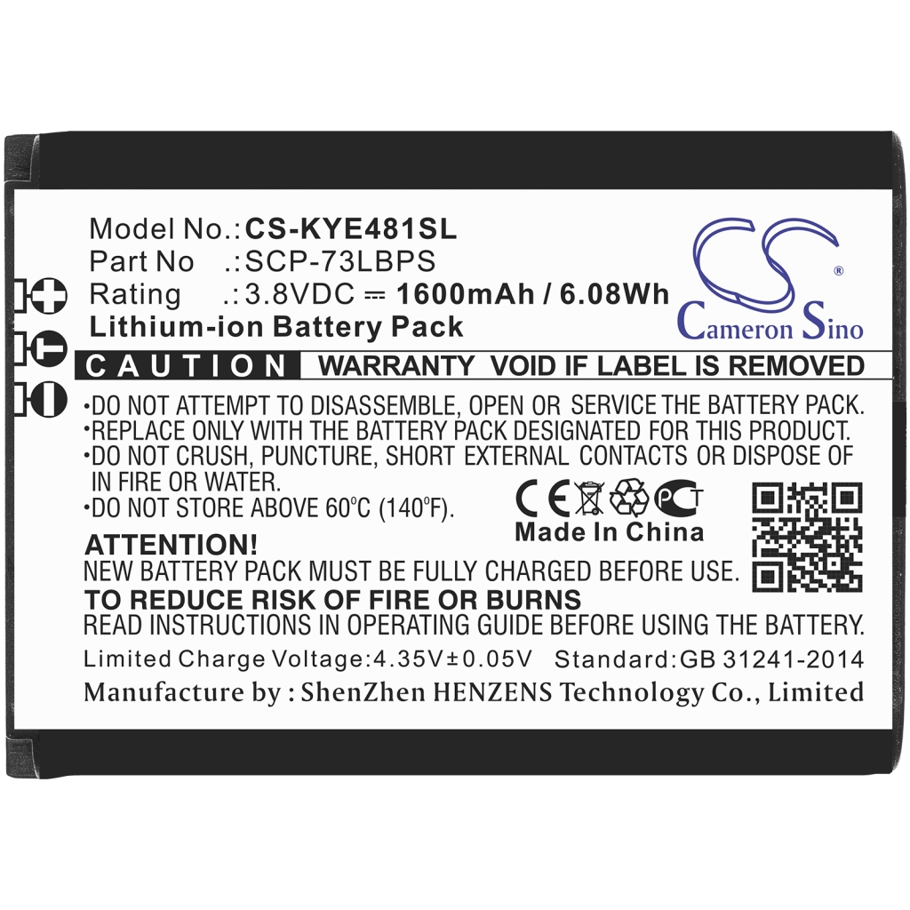 Yhteensopiva akun vaihto Kyocera SCP-73LBPS