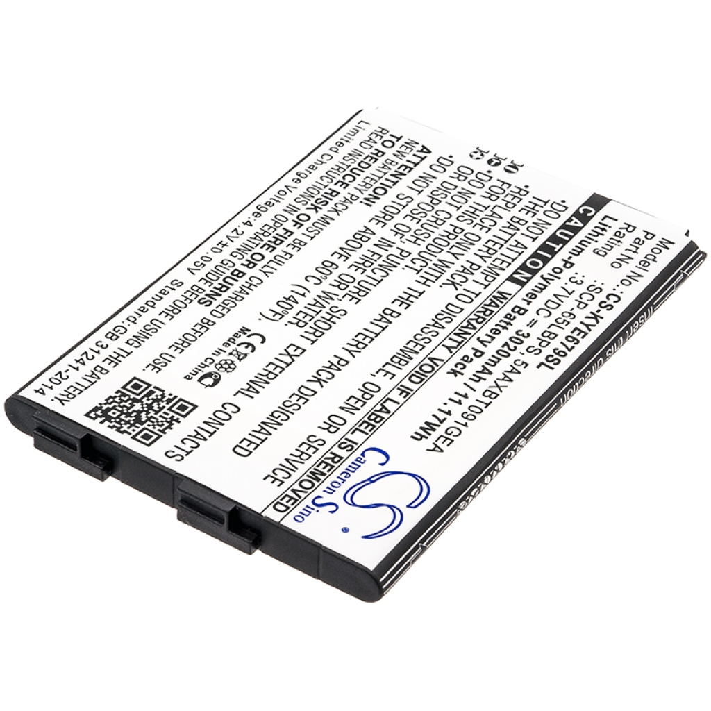 Yhteensopiva akun vaihto Kyocera 5AAXBT091GEA,SCP-65LBPS