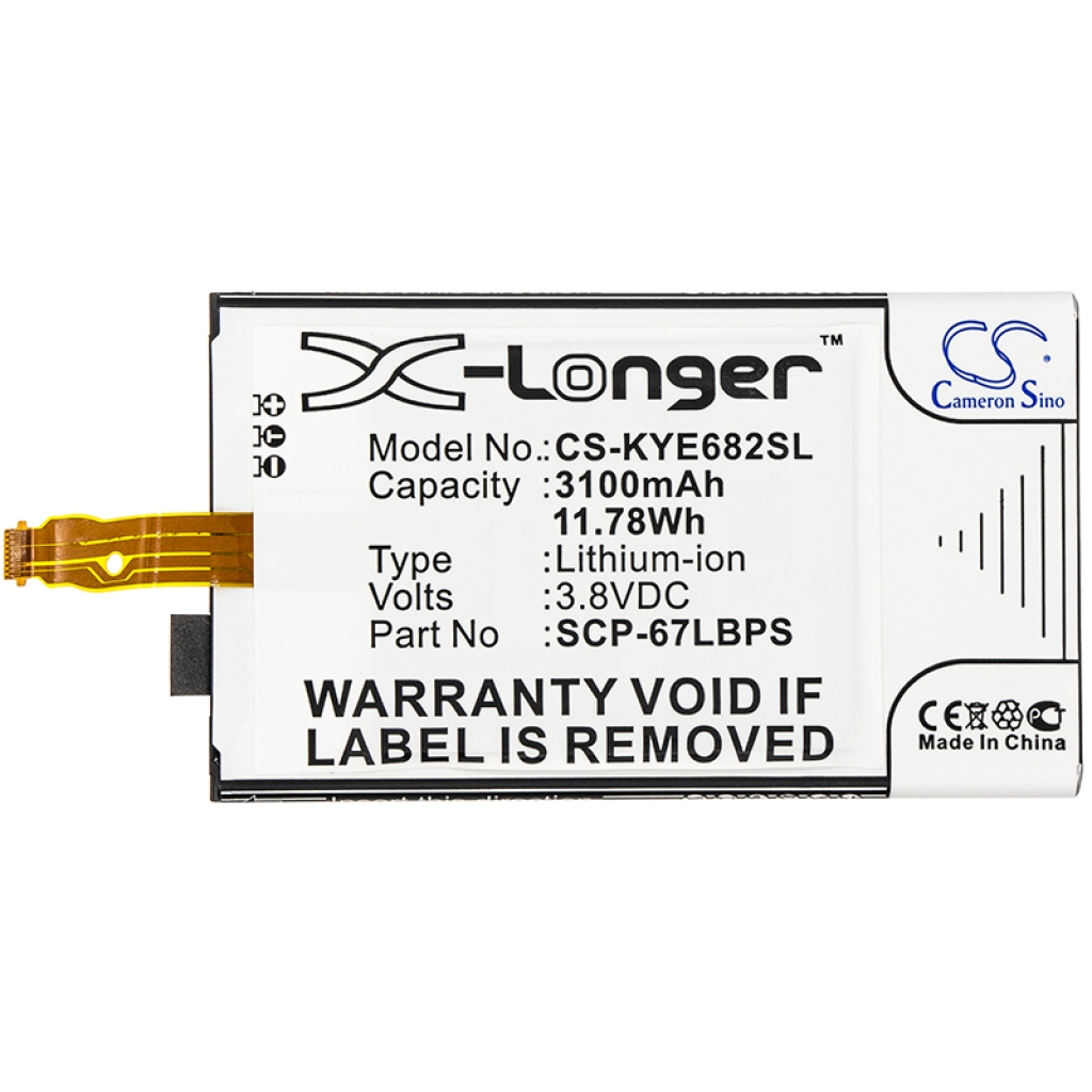 Yhteensopiva akun vaihto Kyocera 5AAXBT099GEA,SCP-67LBPS