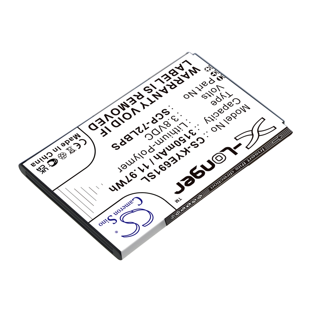Yhteensopiva akun vaihto Kyocera 5AAXBT122JAA,SCP-72LBPS
