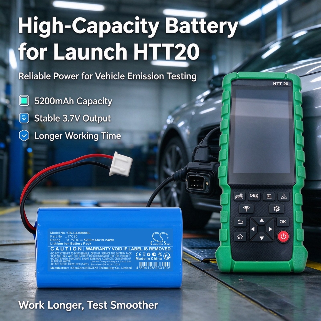 Akut yhteensopiva Launch HTT20 HTT20 CS-LAH800SL