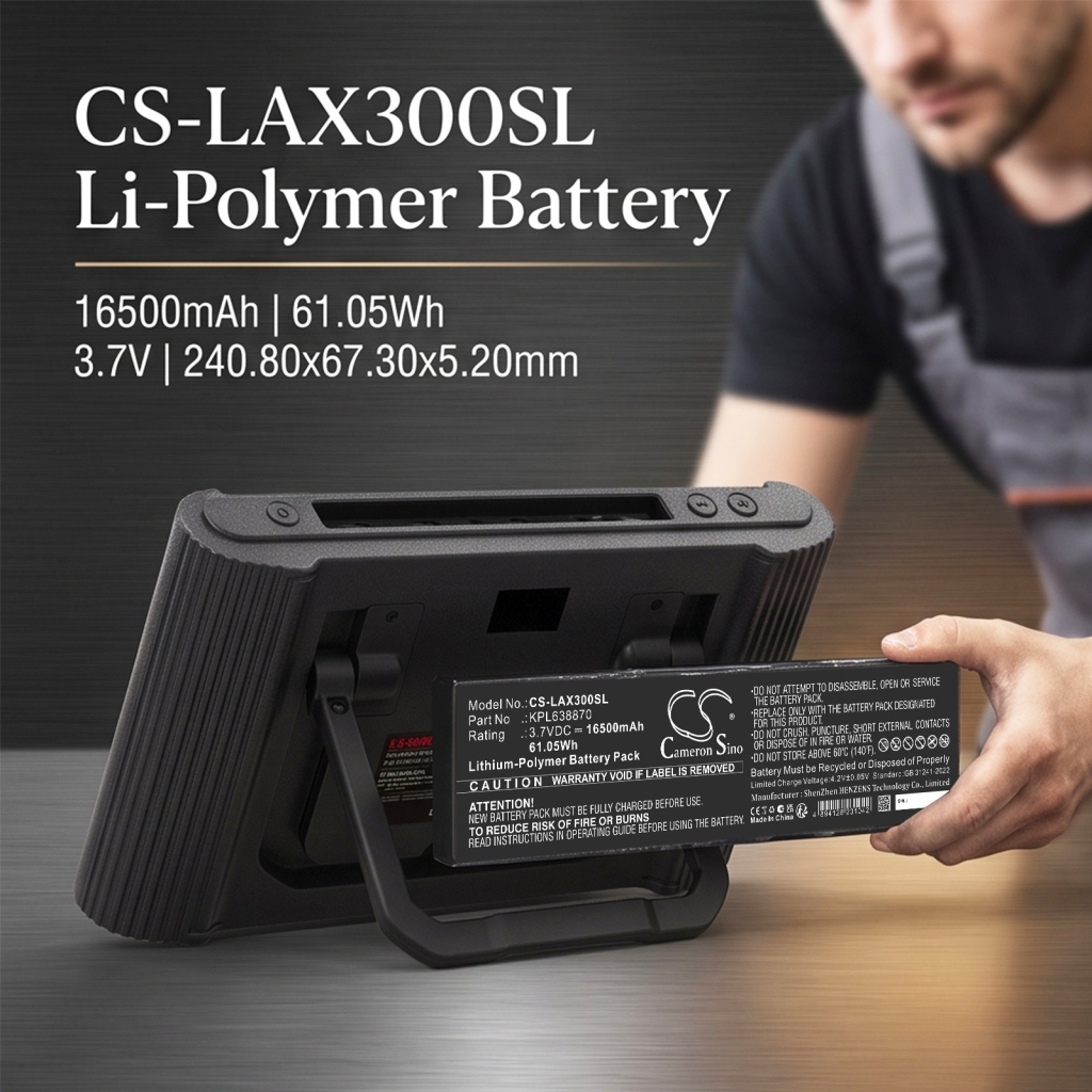 Akku yhteensopiva Launch CS-LAX300SL