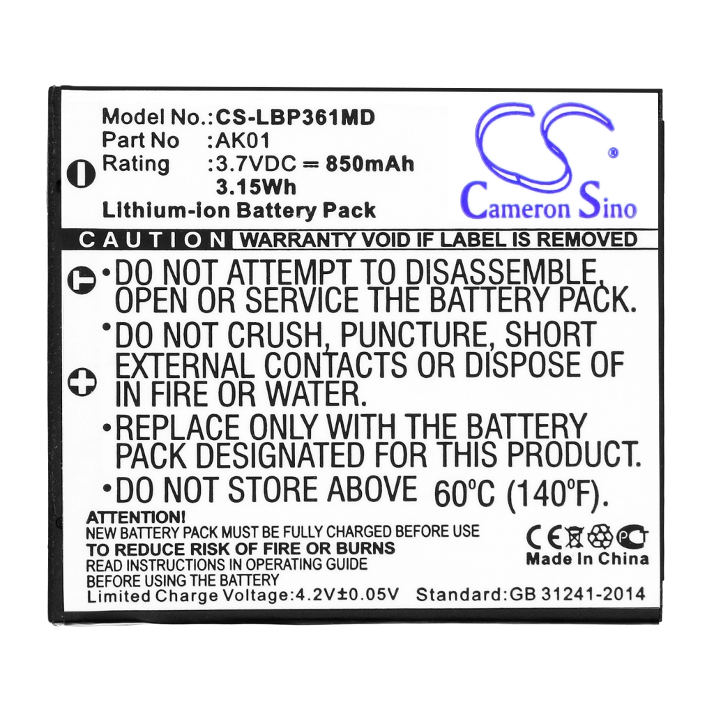 Kameran akku SVP CS-LBP361MD