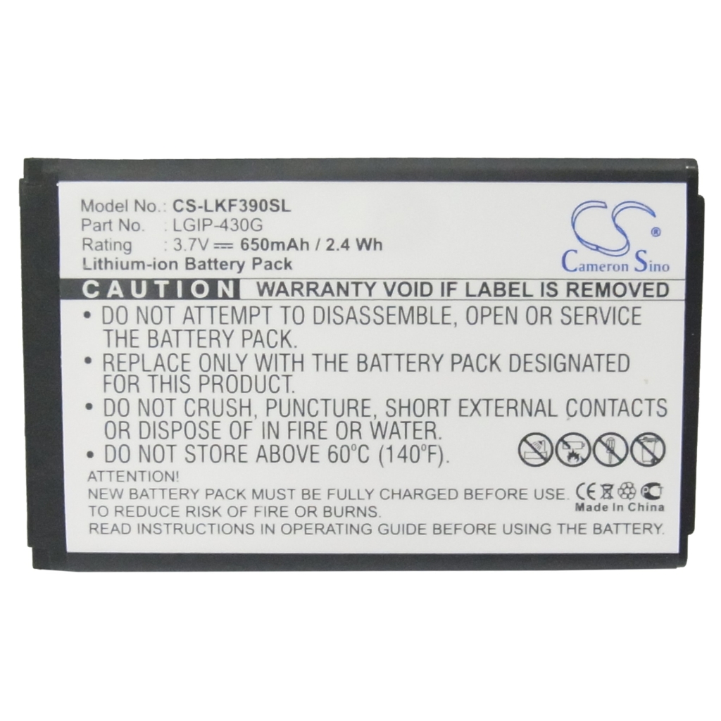 Yhteensopiva akun vaihto LG LGIP-430G