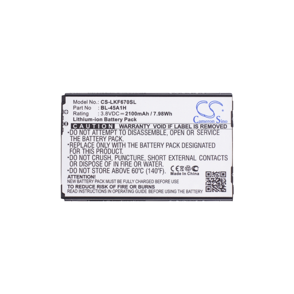 Yhteensopiva akun vaihto LG BL-45A1H,EAC63158301