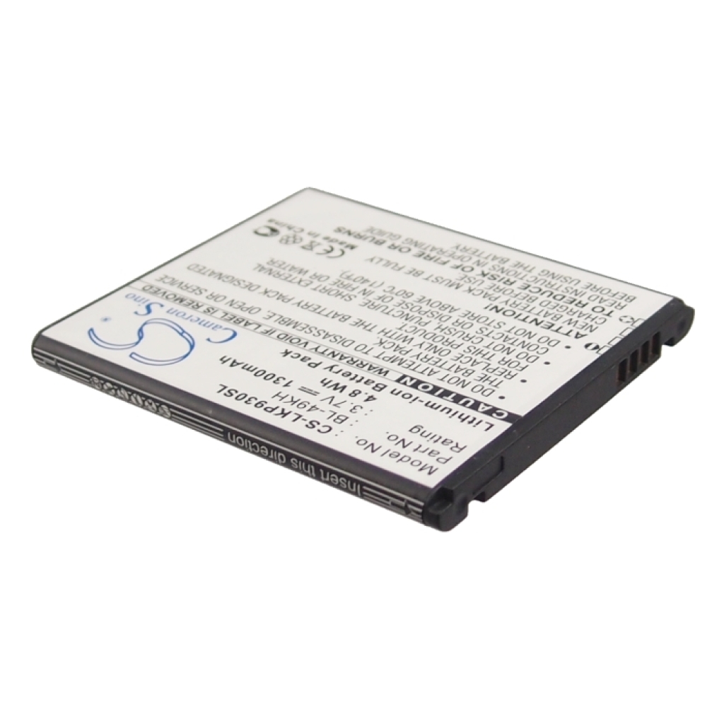Yhteensopiva akun vaihto Verizon BL-49KH,LGVS920BAT