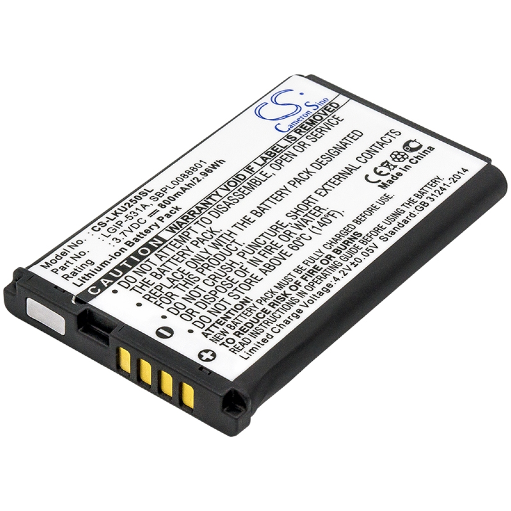 Yhteensopiva akun vaihto LG LGIP-531A,SBPL0088801