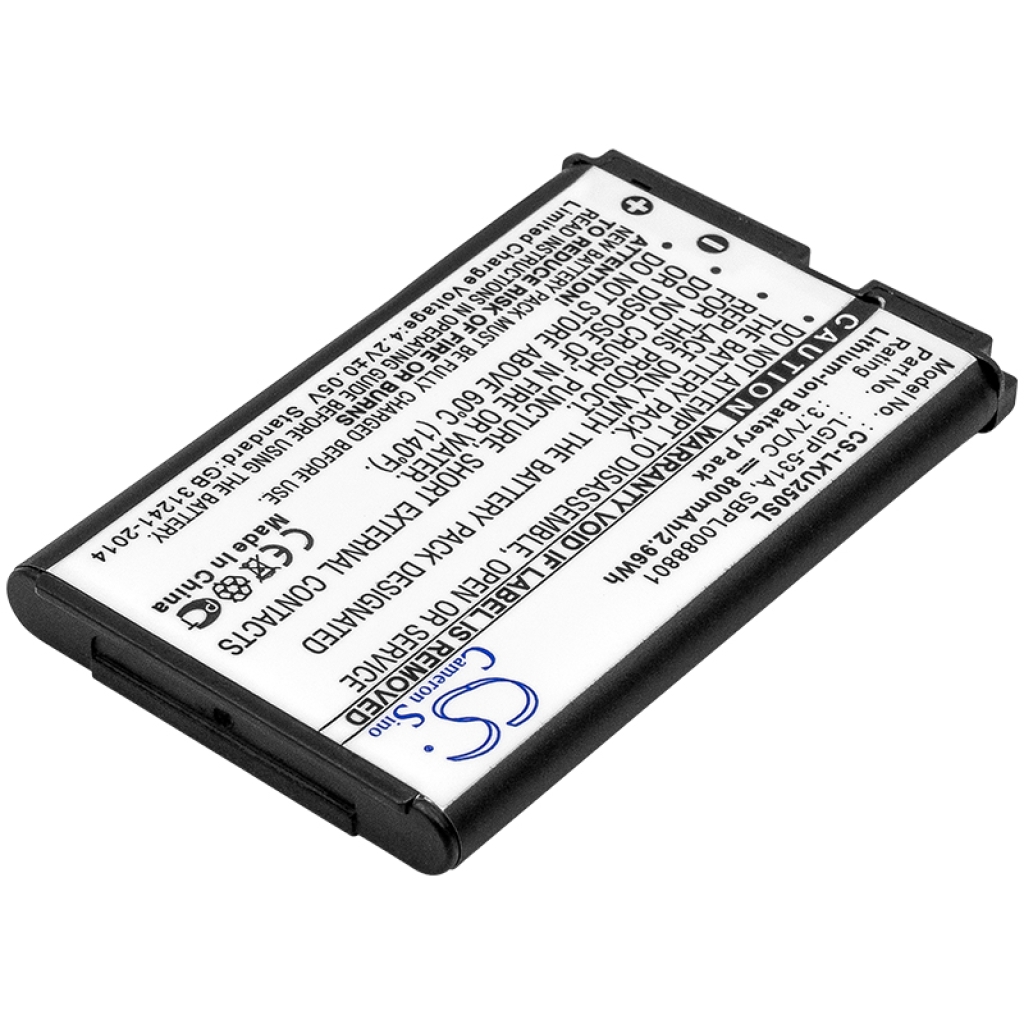 Yhteensopiva akun vaihto LG LGIP-531A,SBPL0088801