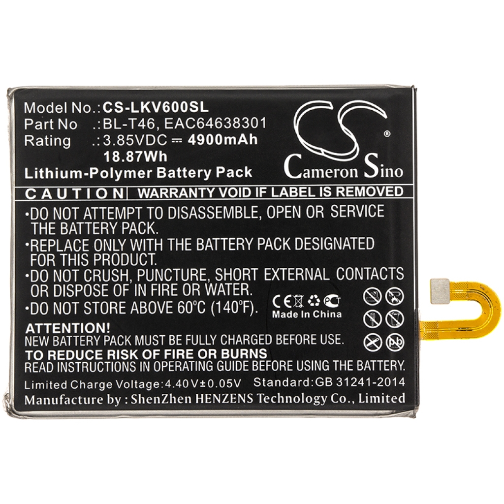 Yhteensopiva akun vaihto LG BL-T46,EAC64638301