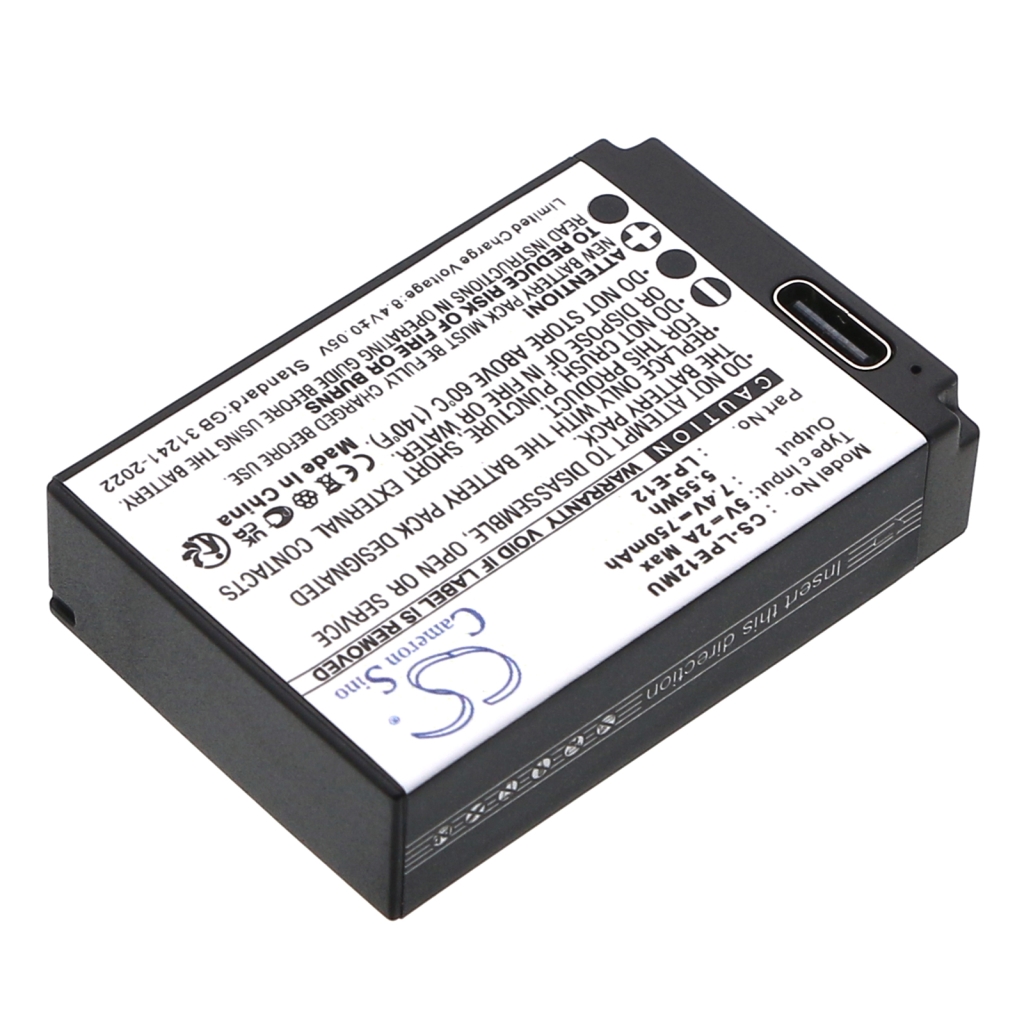 Yhteensopiva akun vaihto Canon LP-E12