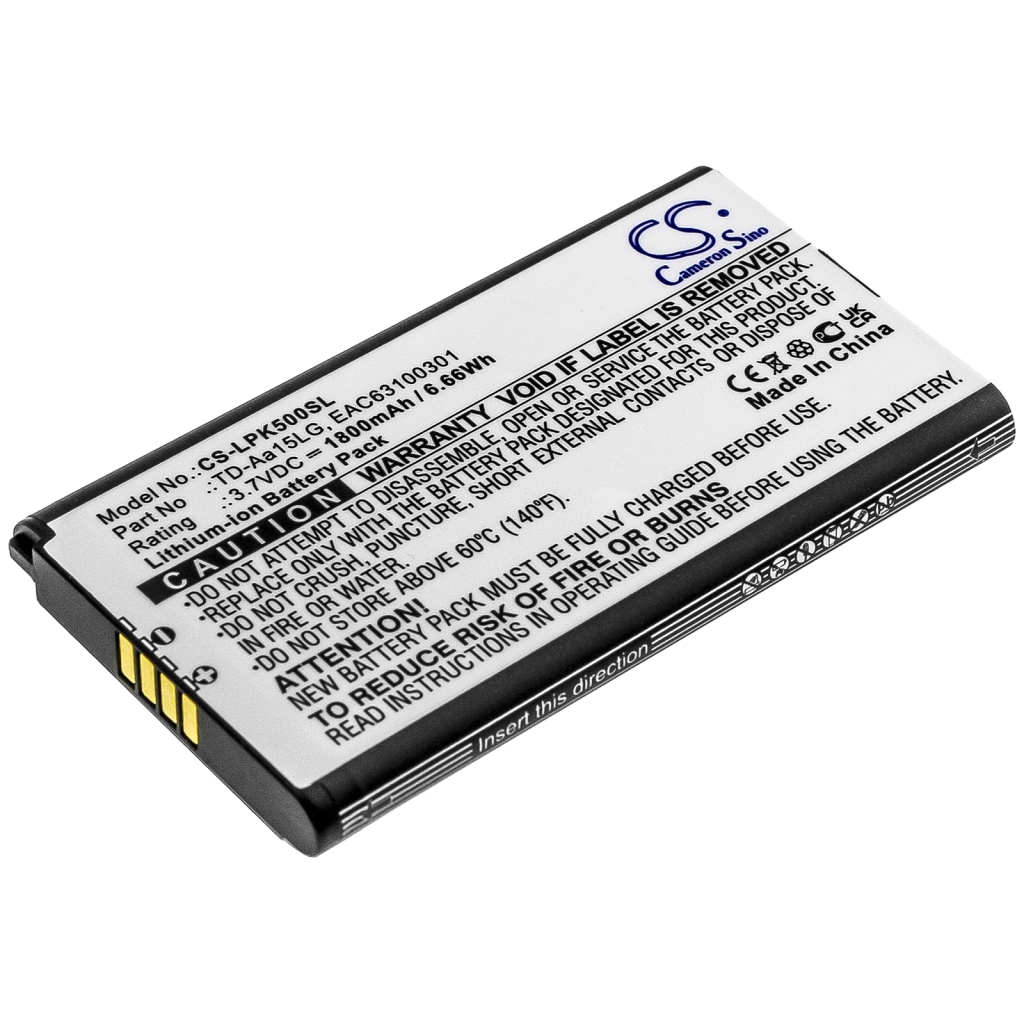 Yhteensopiva akun vaihto LG EAC63100301,TD-AA15LG