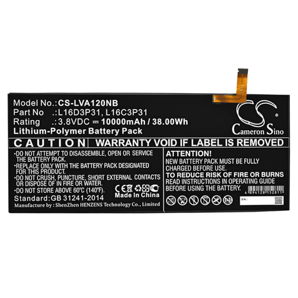 Yhteensopiva akun vaihto LENOVO L16C3P31,L16D3P31