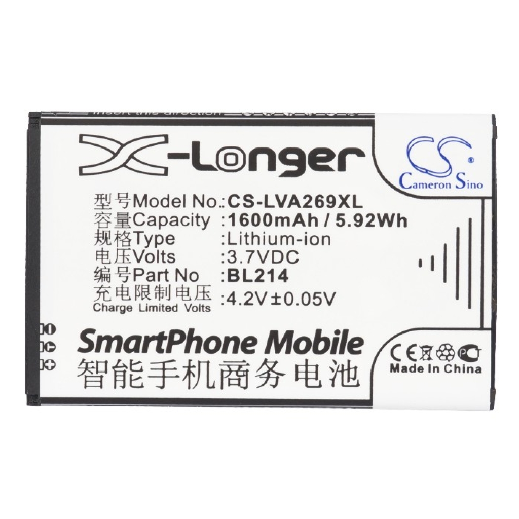 Yhteensopiva akun vaihto LENOVO BL203,BL214