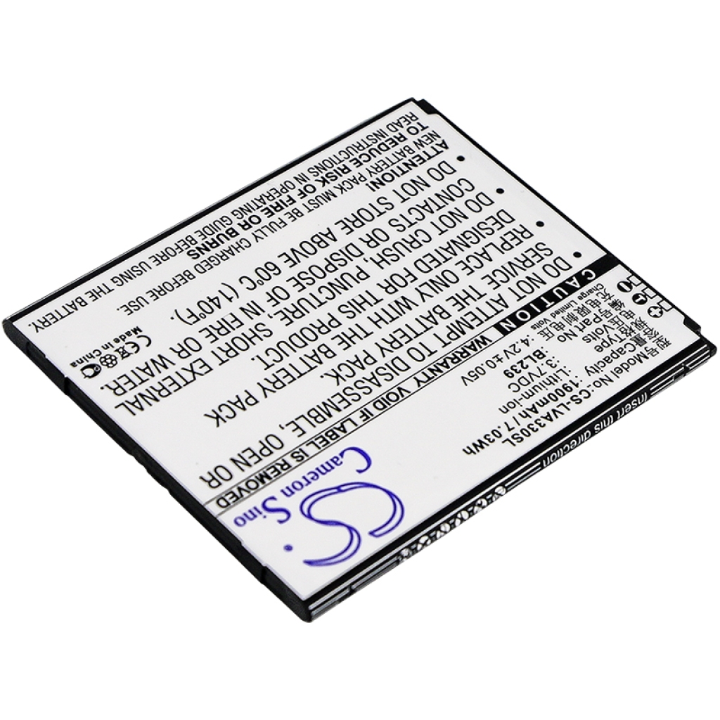 Yhteensopiva akun vaihto LENOVO BL239