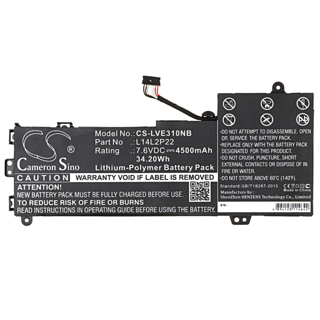 Yhteensopiva akun vaihto LENOVO L14L2P22