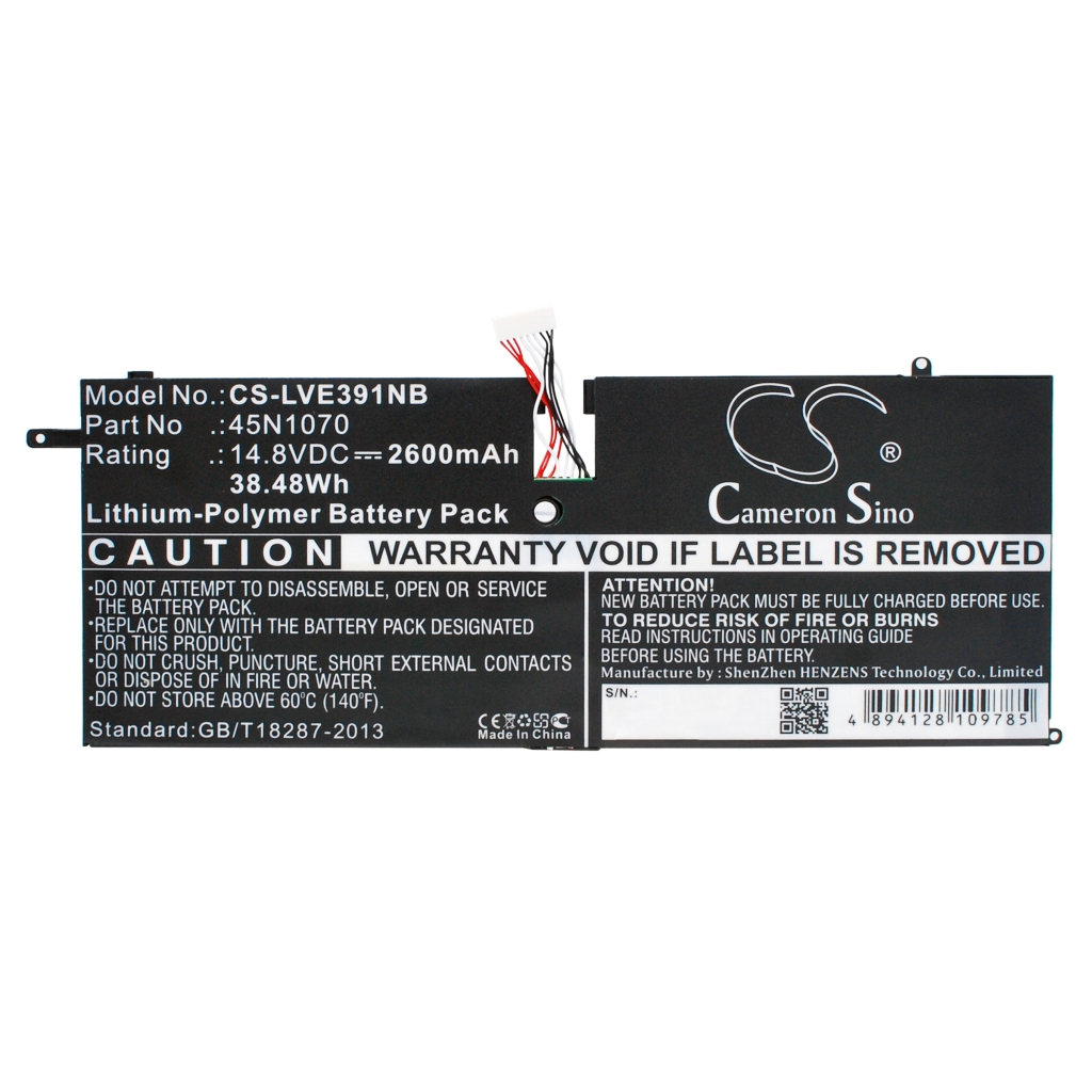 Yhteensopiva akun vaihto LENOVO 45N1070,45N1071
