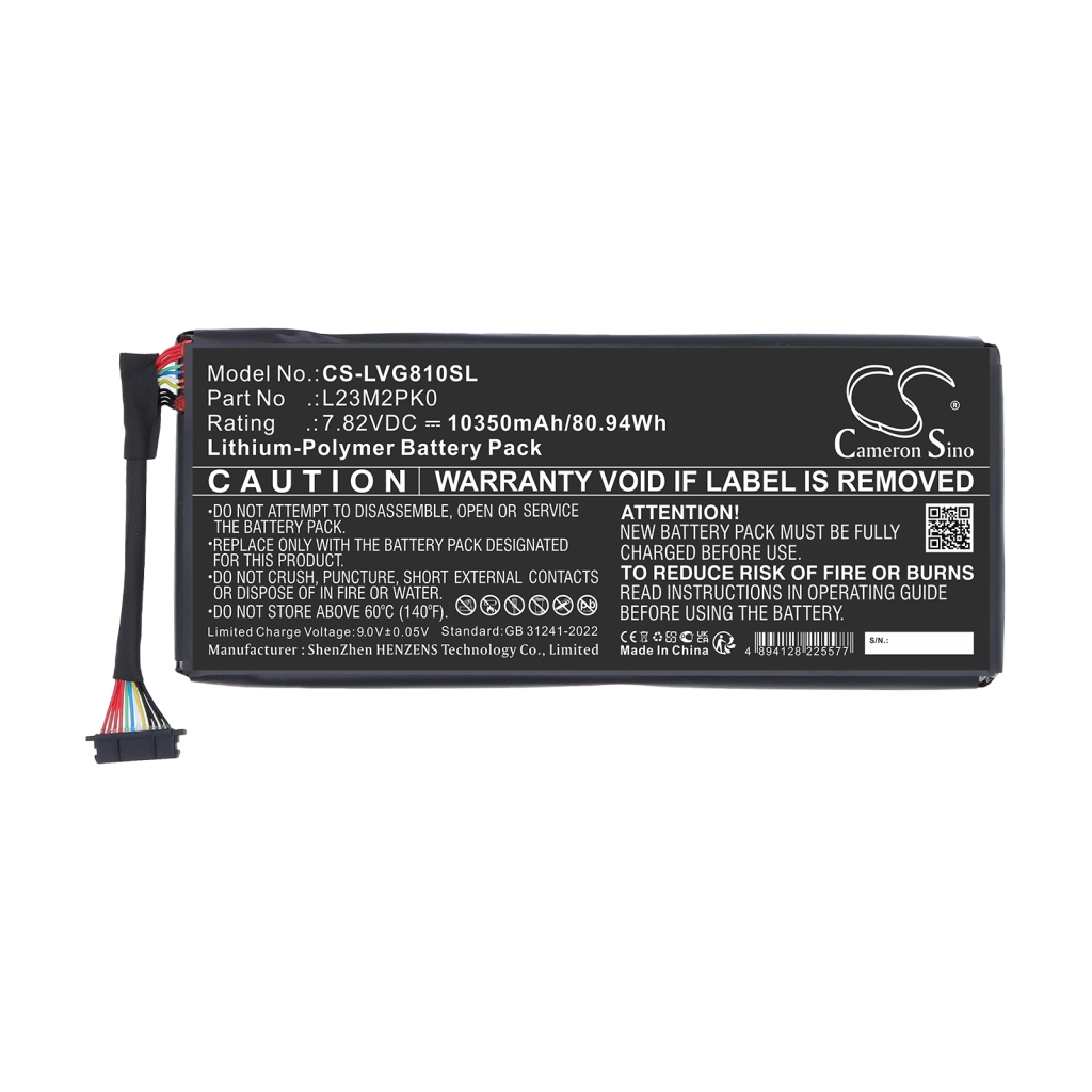 Akku yhteensopiva Lenovo CS-LVG810SL