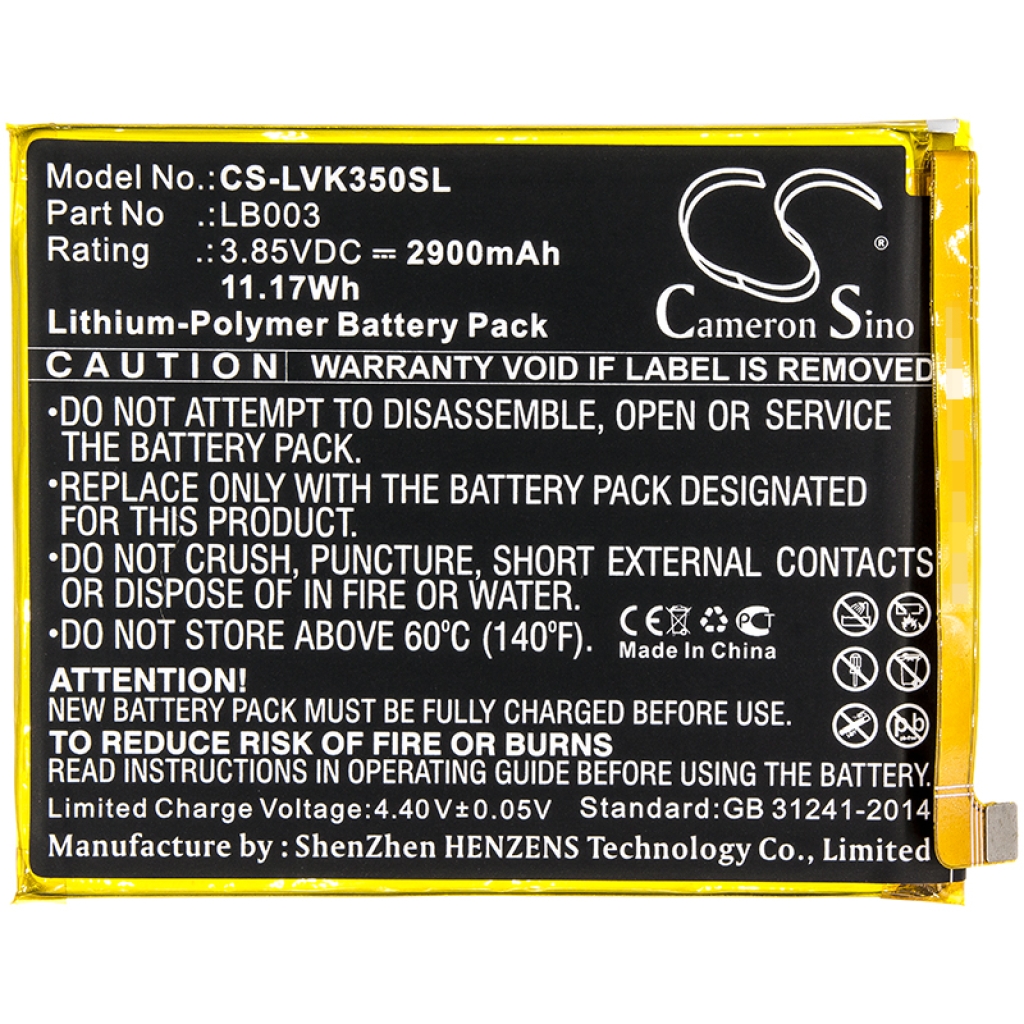 Yhteensopiva akun vaihto LENOVO LB003