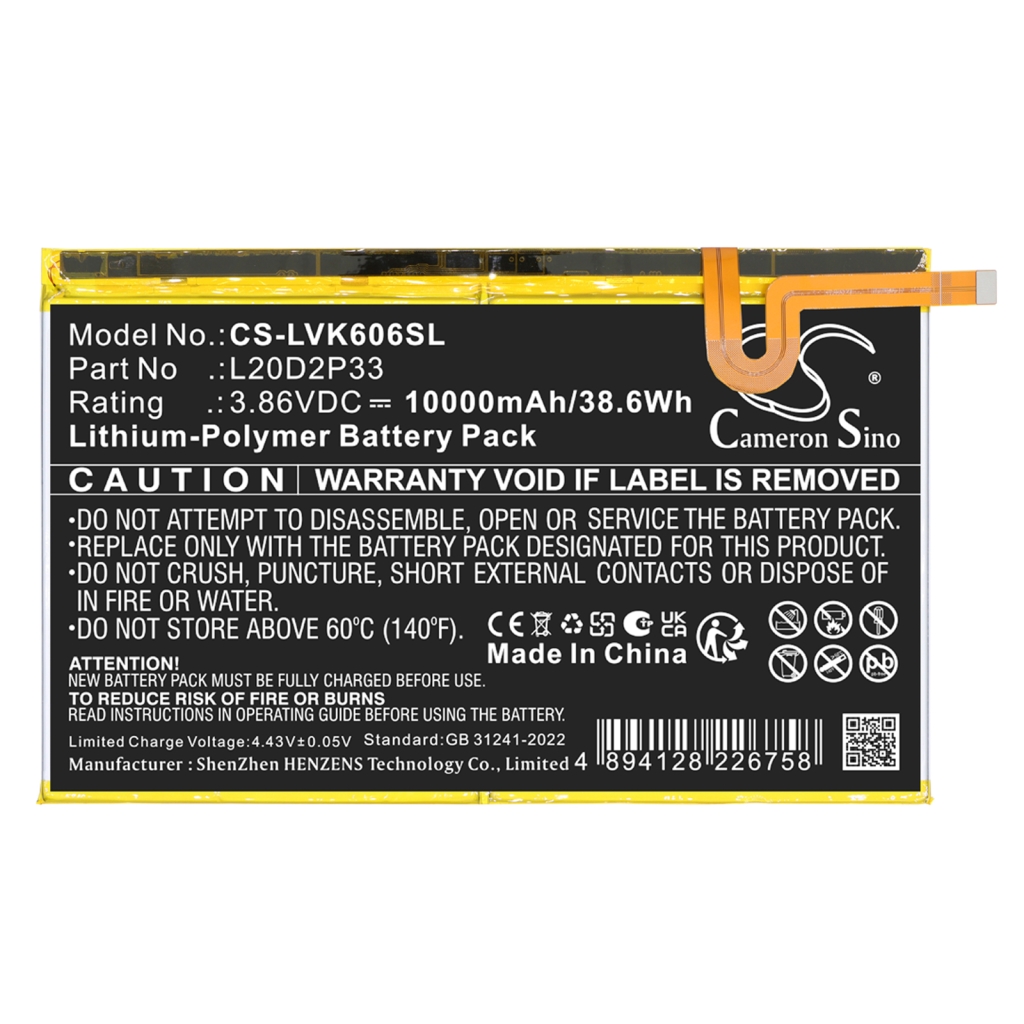 Akku yhteensopiva Lenovo CS-LVK606SL