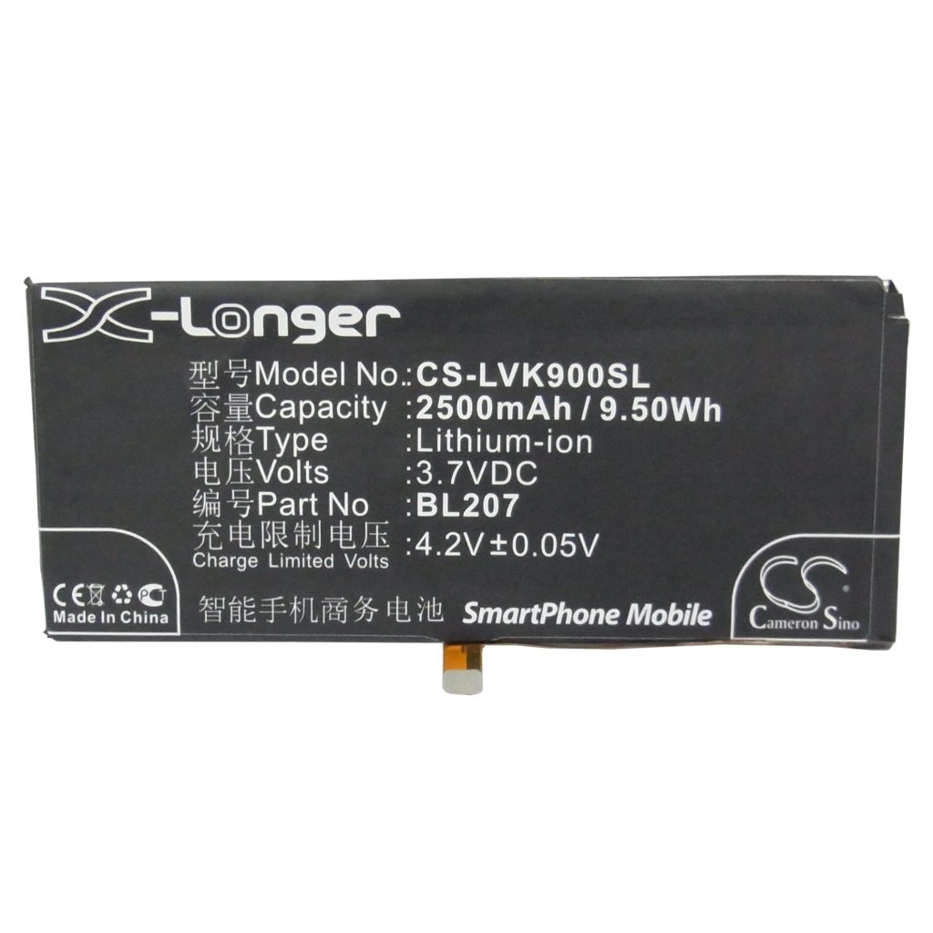 Matkapuhelimen akku Lenovo K900 (CS-LVK900SL)