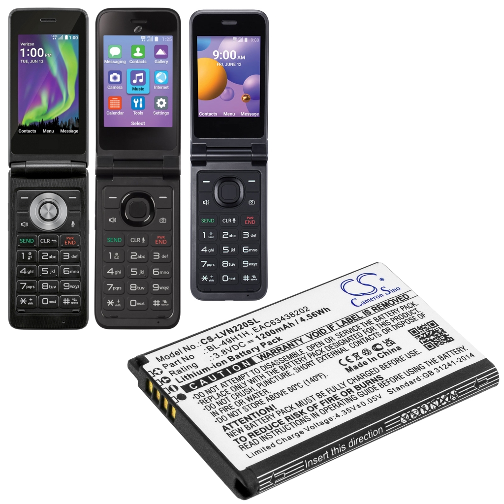 Yhteensopiva akun vaihto LG BL-49H1H,EAC63438202
