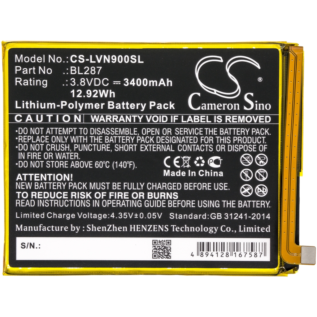Yhteensopiva akun vaihto LENOVO BL287