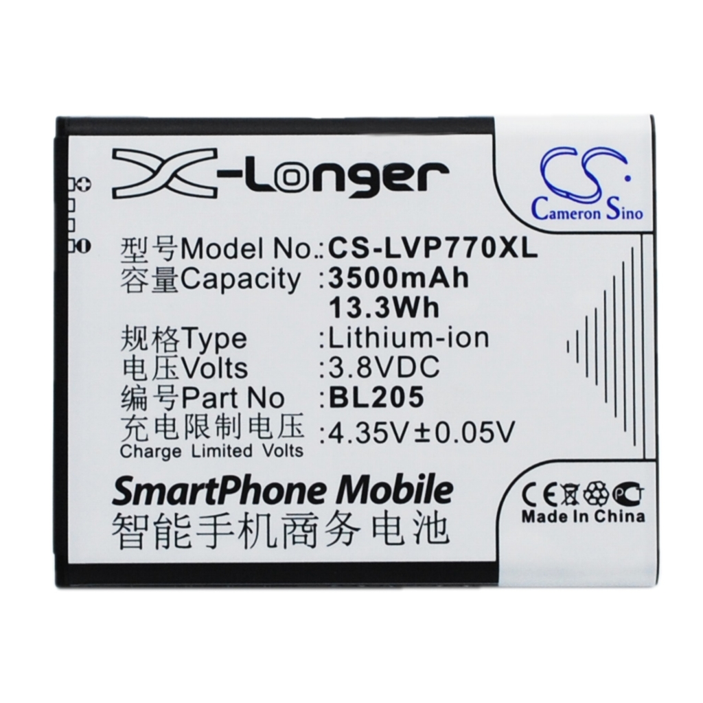 Yhteensopiva akun vaihto LENOVO BL205