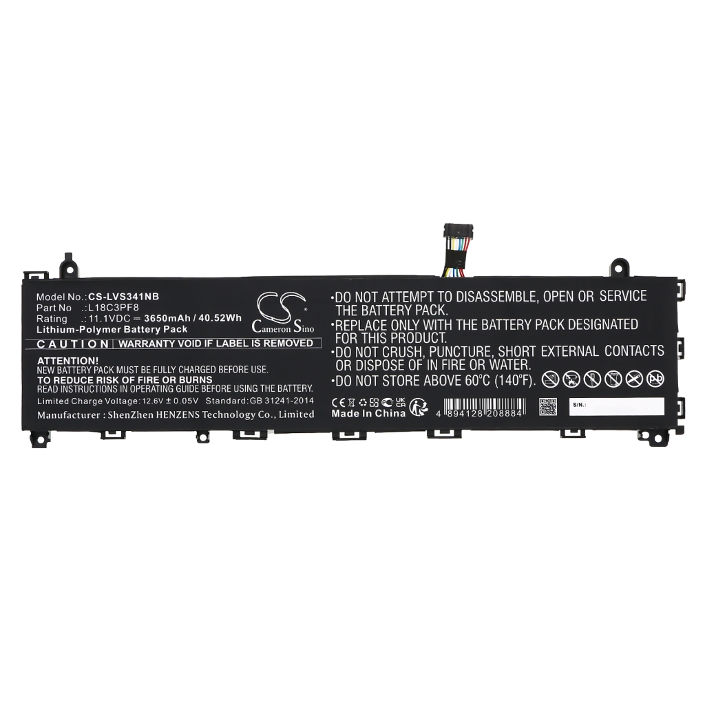 Yhteensopiva akun vaihto LENOVO 5B10U95572,L18C3PF8,SB10W67222