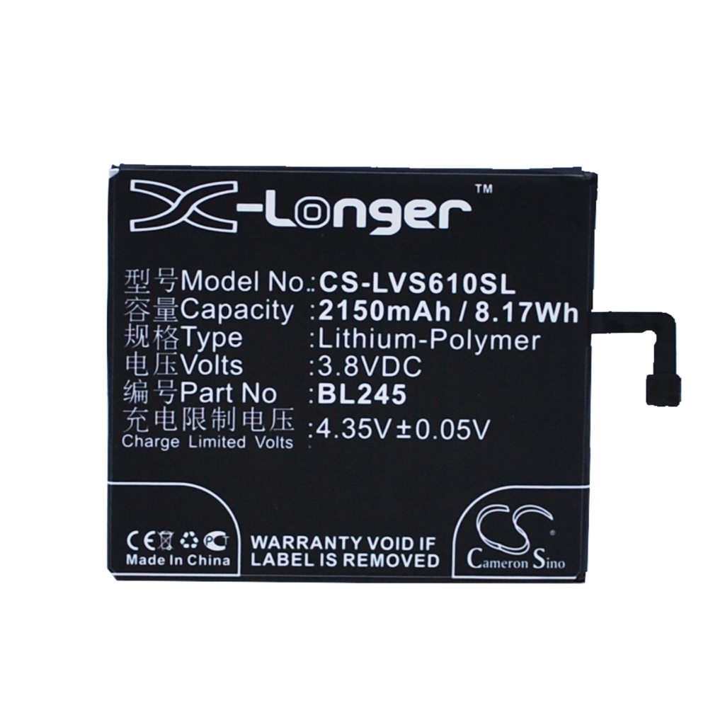 Matkapuhelimen akku Lenovo S60-w (CS-LVS610SL)