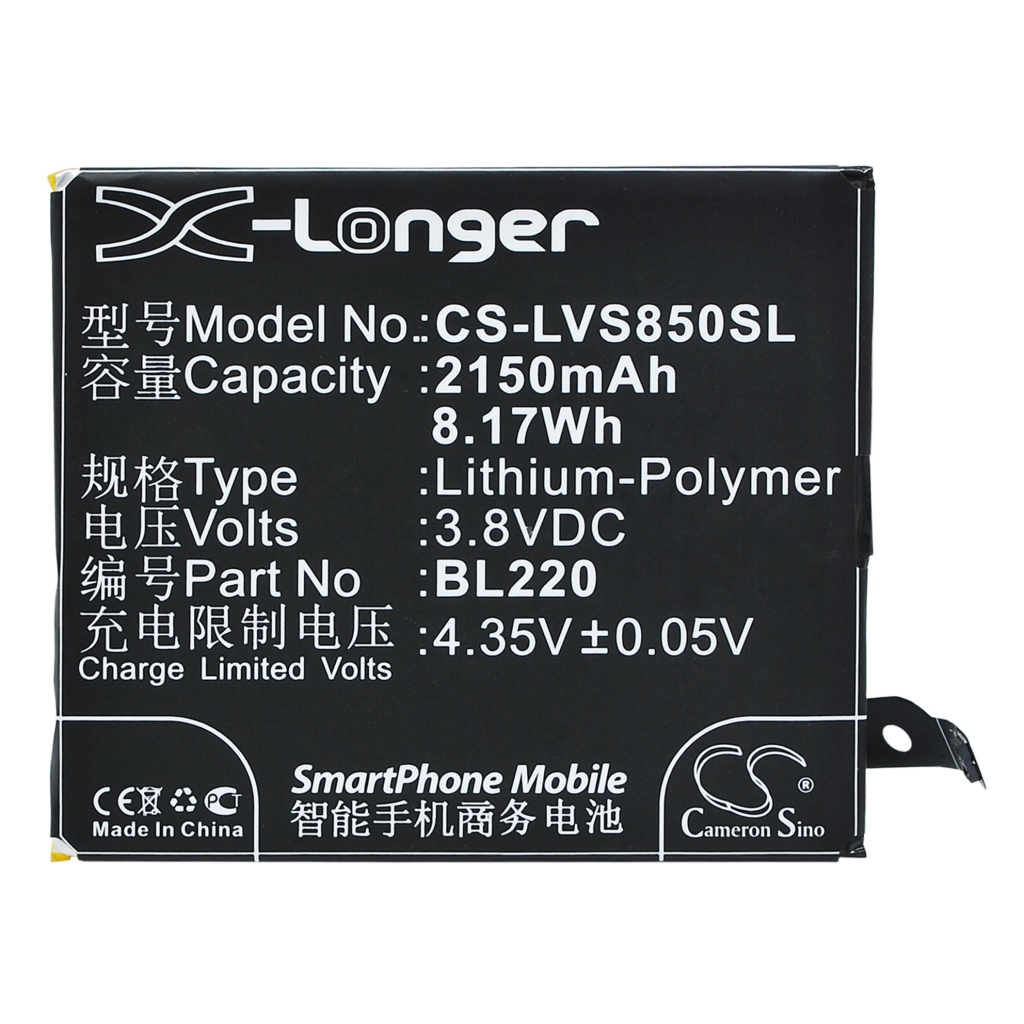 Matkapuhelimen akku Lenovo S850 (CS-LVS850SL)
