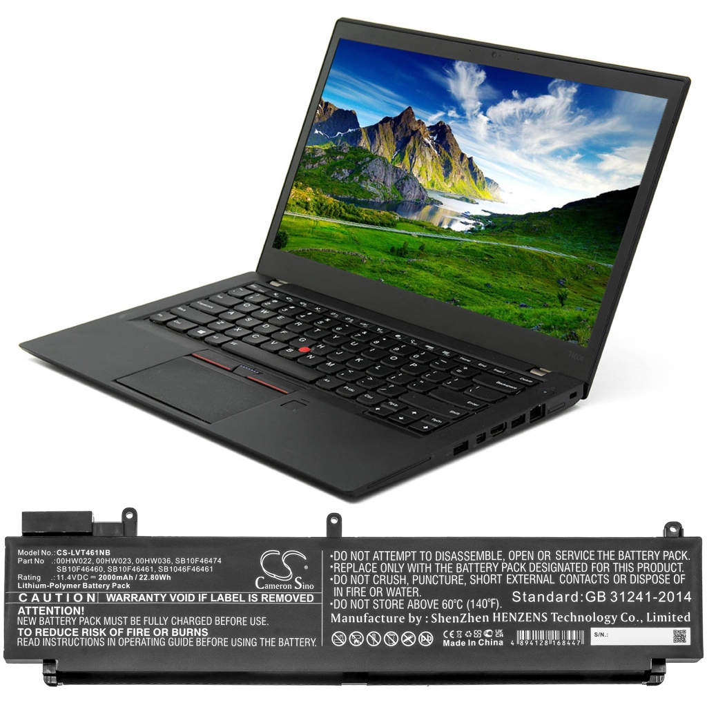 Kannettavan tietokoneen akku Lenovo ThinkPad T460s(20F9A02PCD)