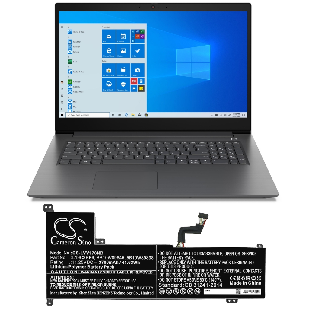 Yhteensopiva akun vaihto LENOVO 5B10W89838,L19C3PF6,SB10W89845