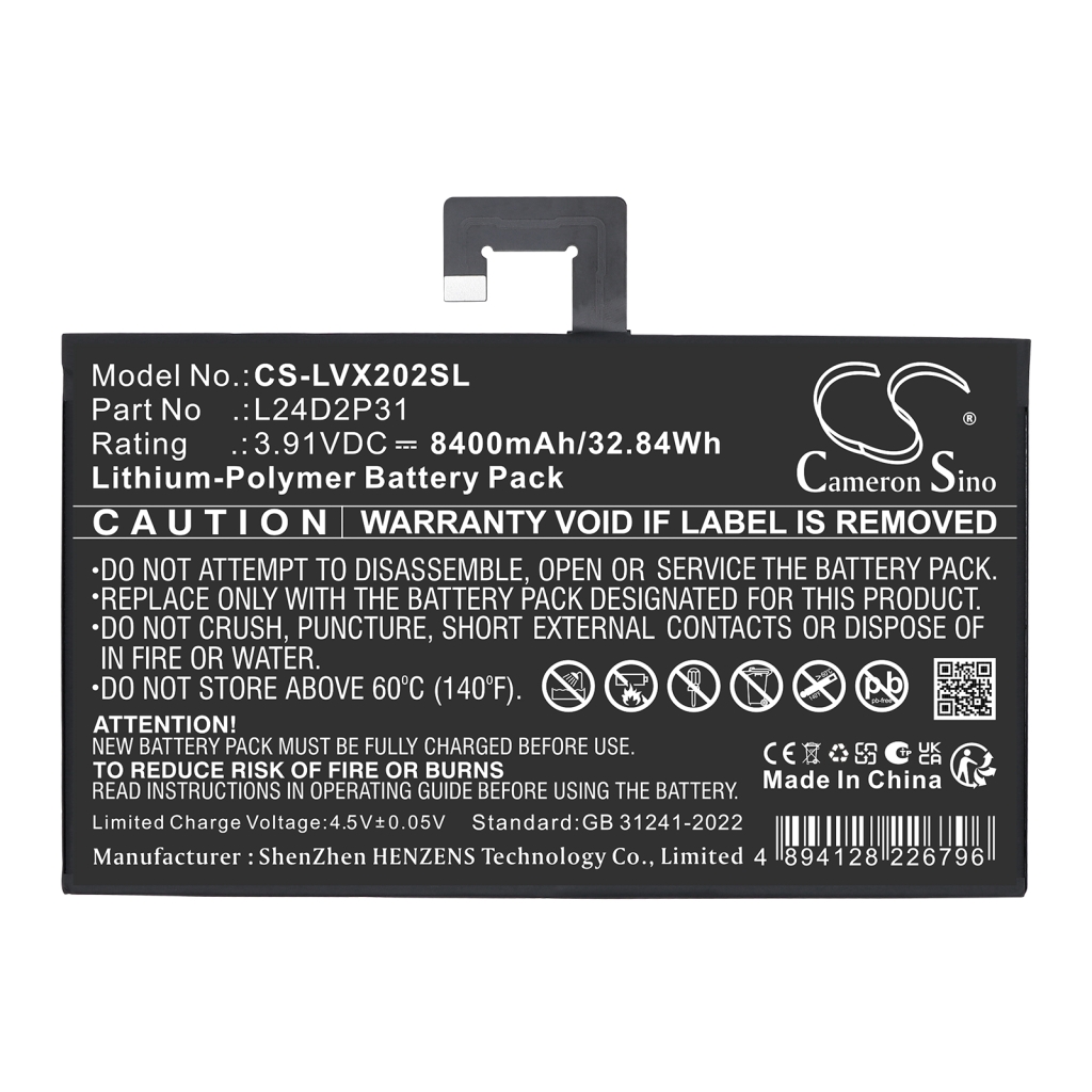 Akku yhteensopiva Lenovo CS-LVX202SL