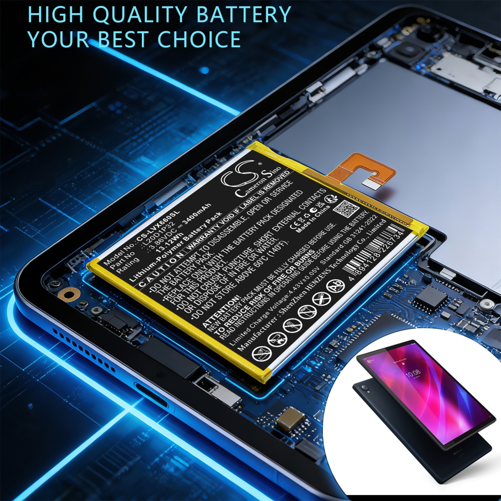 Akku yhteensopiva Lenovo CS-LVX660SL