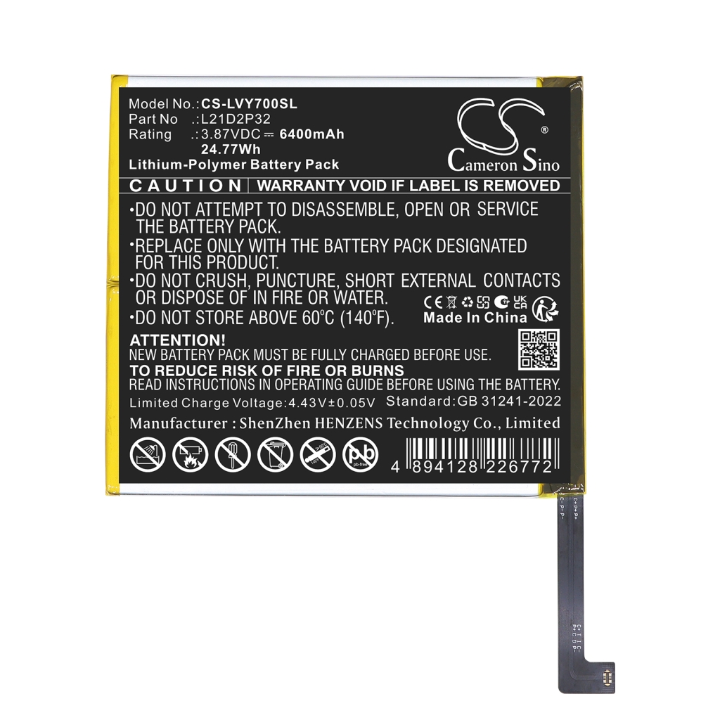 Akku yhteensopiva Lenovo CS-LVY700SL