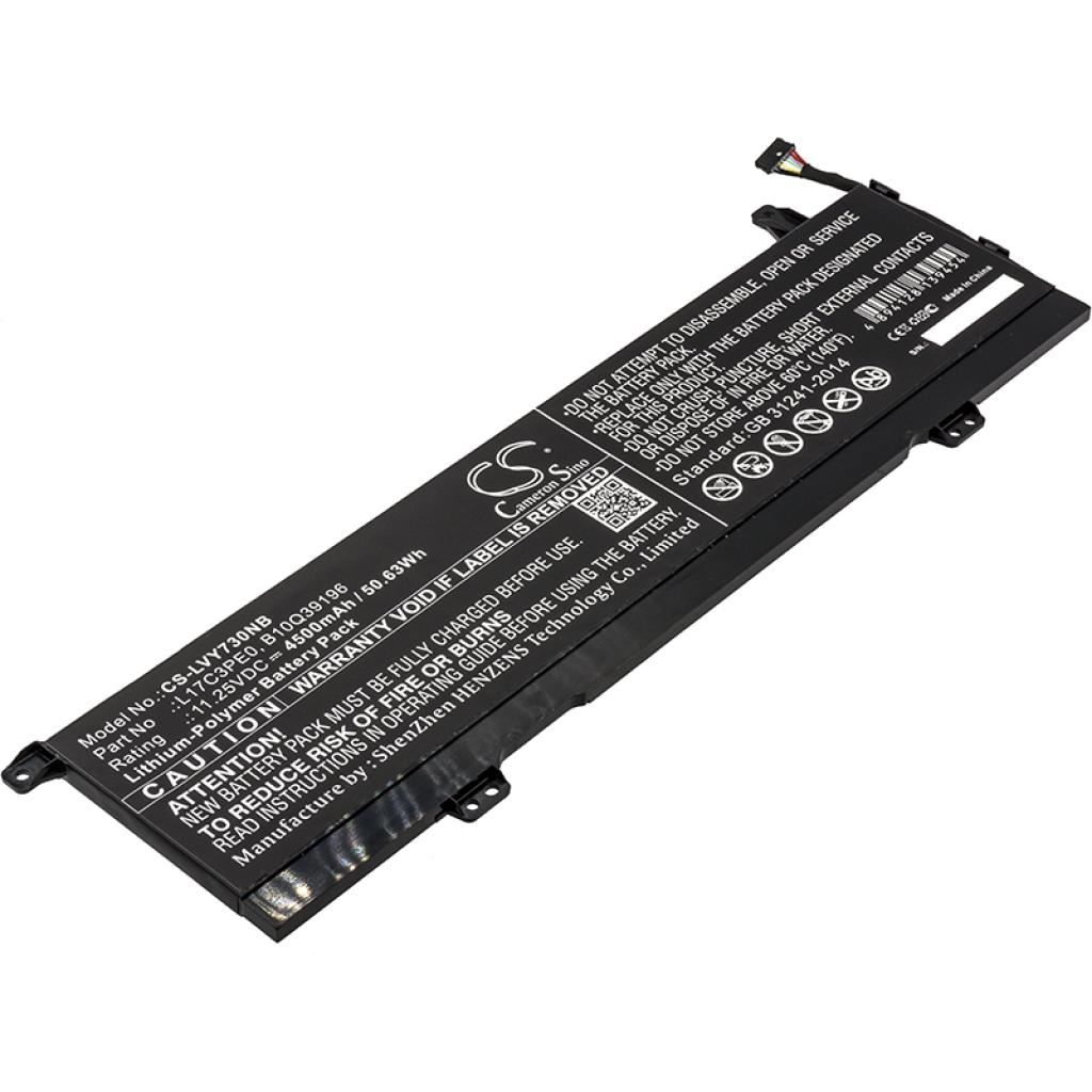 Yhteensopiva akun vaihto LENOVO 5B10Q39196,L17C3PE0