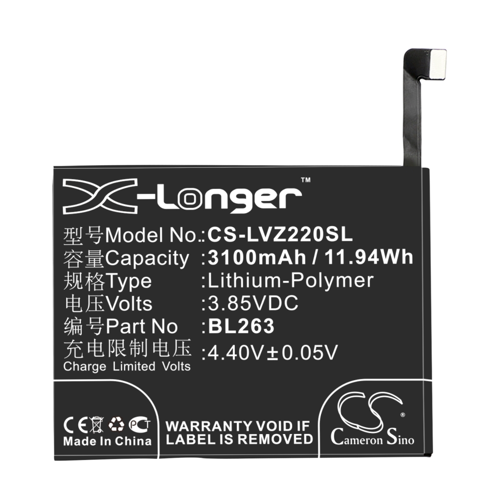 Yhteensopiva akun vaihto LENOVO BL263