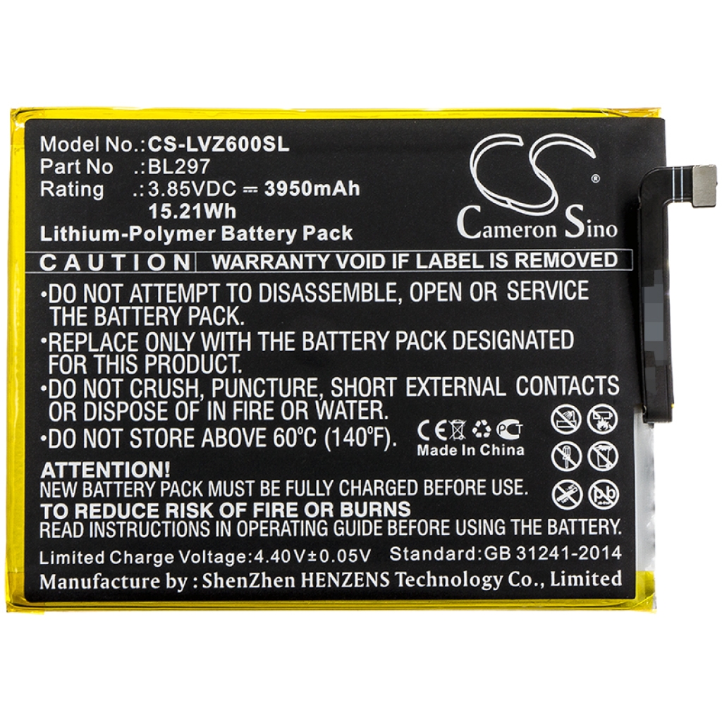 Matkapuhelimen akku Lenovo CS-LVZ600SL