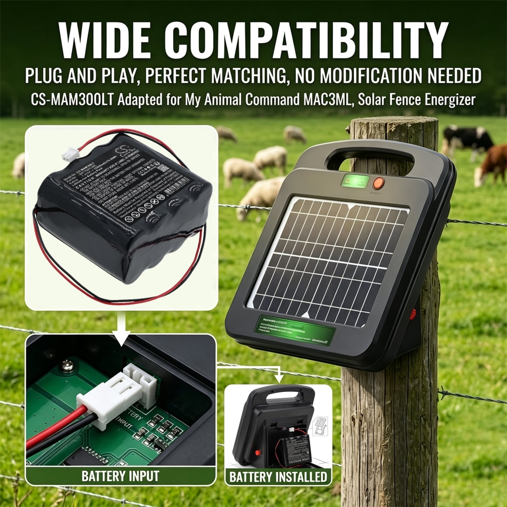 Battery compatible with My animal command CS-MAM300LT