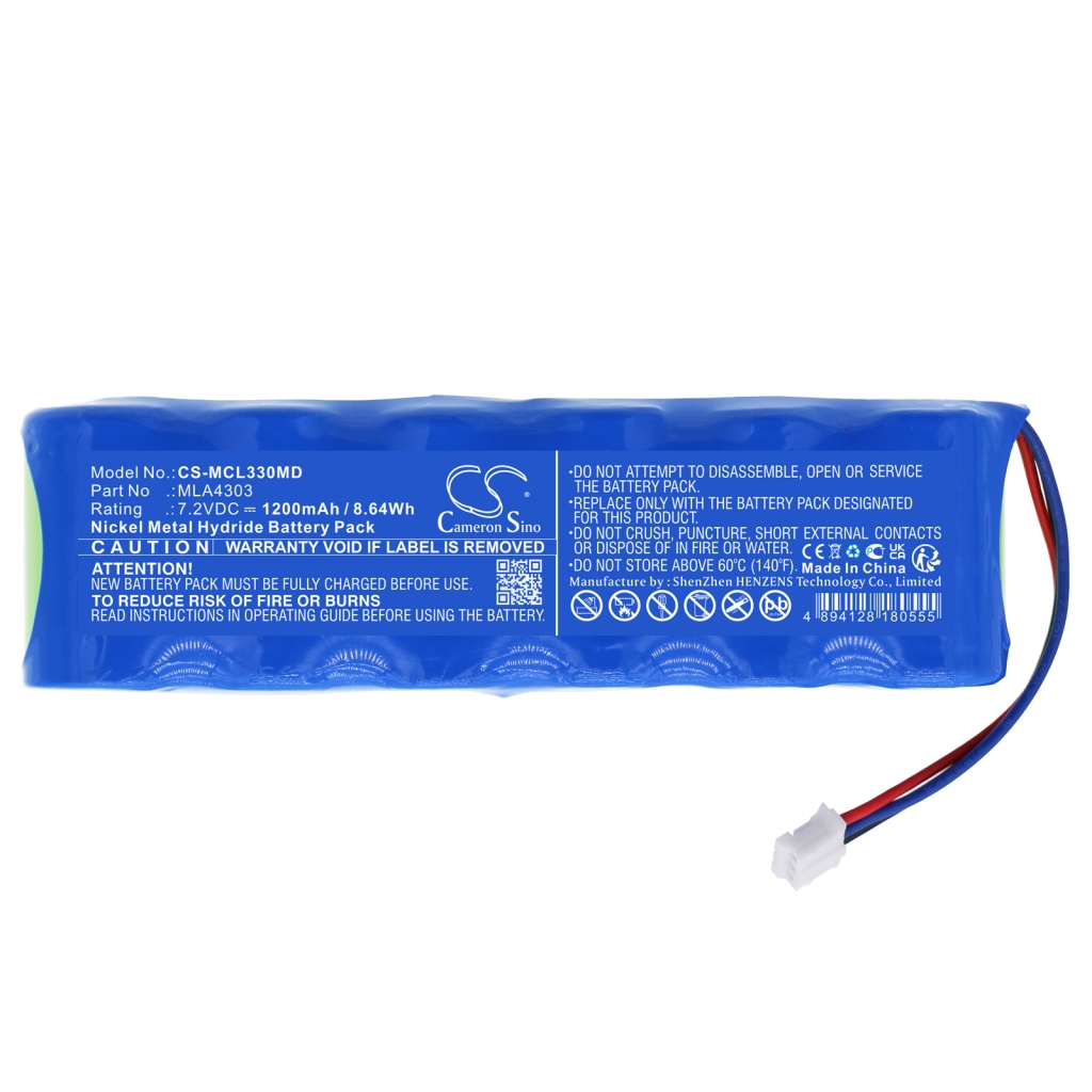 Yhteensopiva akun vaihto Micro medical ML2000,MLA4303