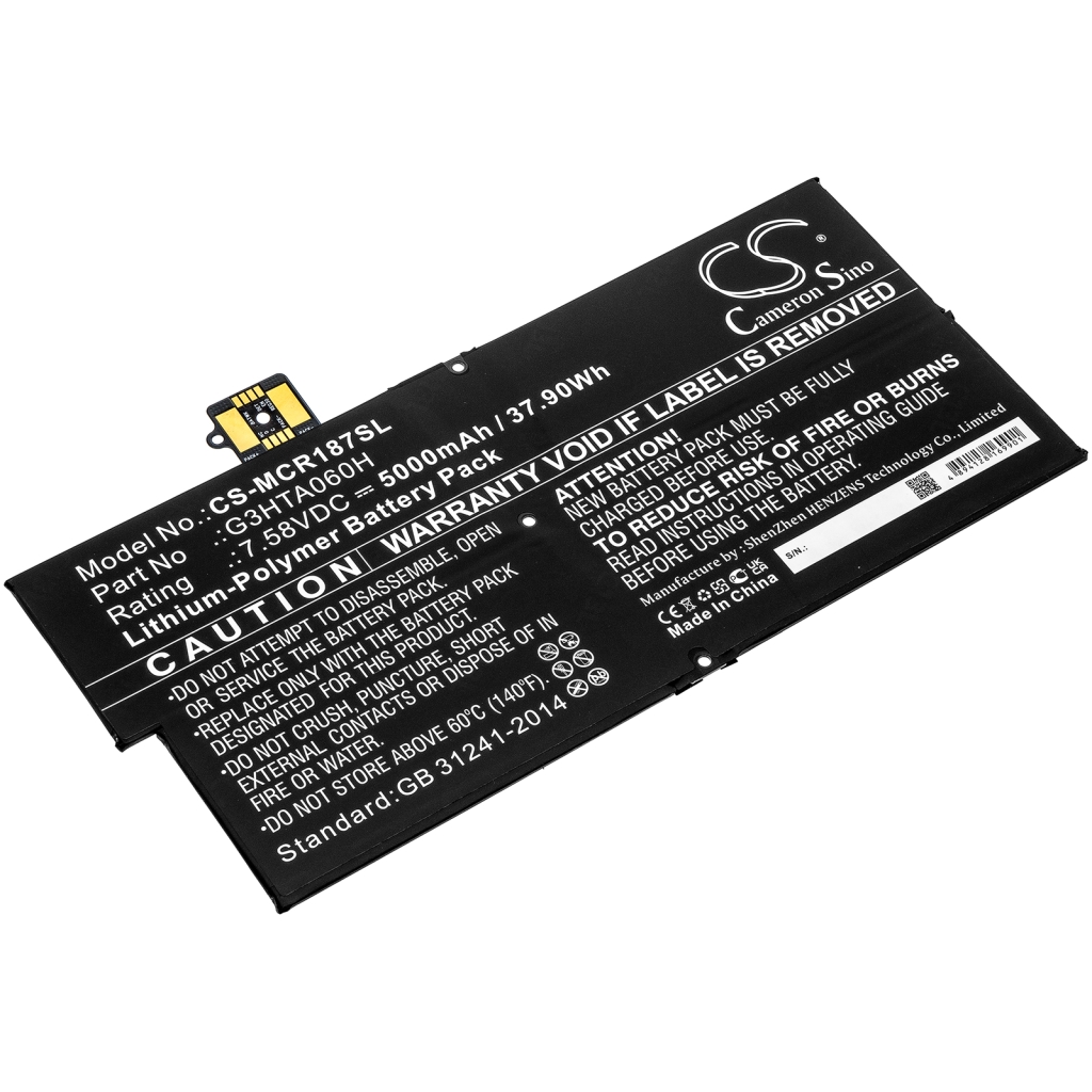 Akut Tabletin akku CS-MCR187SL