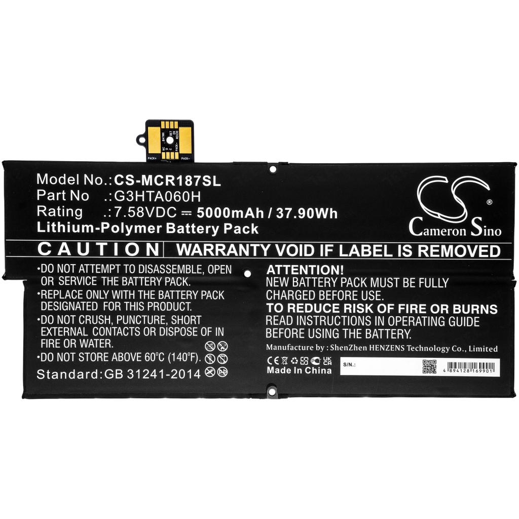 Akut Tabletin akku CS-MCR187SL